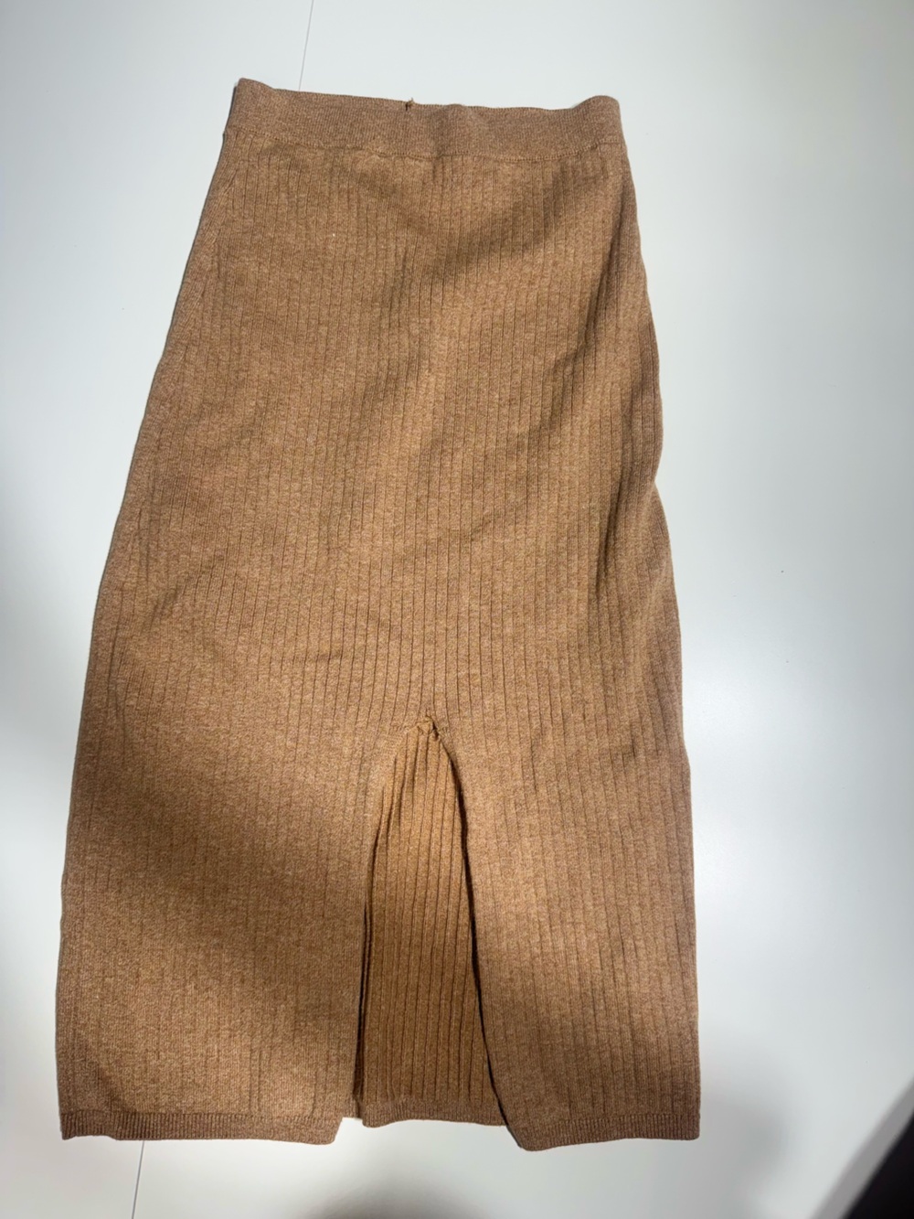 Free People Ribbed Corduroy Midi Skirt in Brown